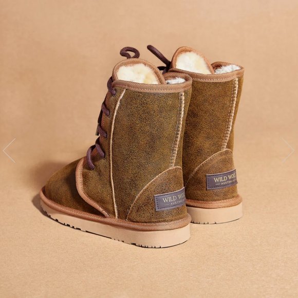 Women's Leather Dusty Mid Bomber Boots - Picture 9 of 9